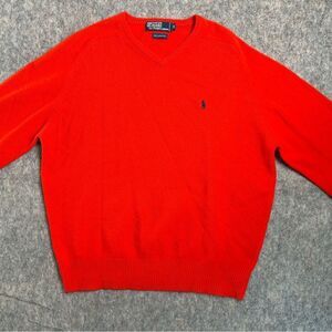 Polo by Ralph Lauren Red V-Neck Sweater